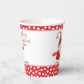 Niedlich Gnome Polka Dots White Red Frohe Weihnach Pappbecher (Links)