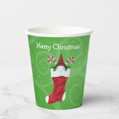 Niedlich Gnome Red Hat Candy Canes Weihnachts-Stru Pappbecher (Vorderseite)