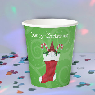 Niedlich Gnome Red Hat Candy Canes Weihnachts-Stru Pappbecher