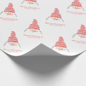 Niedlich Gnome Santa Claus Weihnachten Geschenkpapier (Ecke)