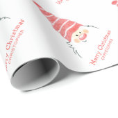 Niedlich Gnome Santa Claus Weihnachten Geschenkpapier (Rolleneckpunkt)
