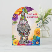 Niedlich Gnome Sie sind Phantastisch Grußkarte Einladung (Stehend Vorderseite)