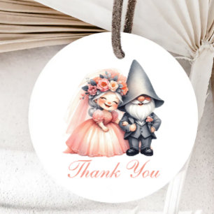 Niedlich Gnome Summer Garden Orange Wedding Vielen Geschenkanhänger