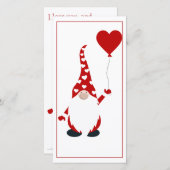 Niedlich Gnome Valentine Feiertagskarte (Vorne/Hinten)