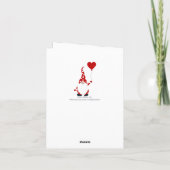 Niedlich Gnome Valentine Feiertagskarte (Rückseite)