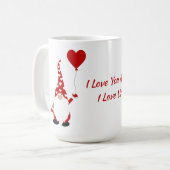 Niedlich Gnome Valentine Kaffeetasse (Vorderseite Links)