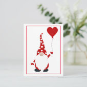 Niedlich Gnome Valentine Postkarte (Stehend Vorderseite)