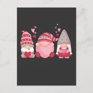 Niedlich Gnome Valentinstag Herz Postkarte