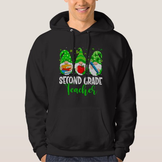 Niedlich Gnomes 2. Klasse Lehrer Squad St Patricks Hoodie (Vorderseite)