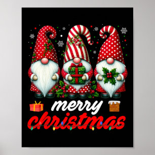 Niedlich Gnomes Christmas Light Family Gnome Xmas Poster