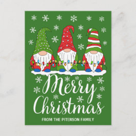 Niedlich Gnomes Frohe Weihnachten Postkarte