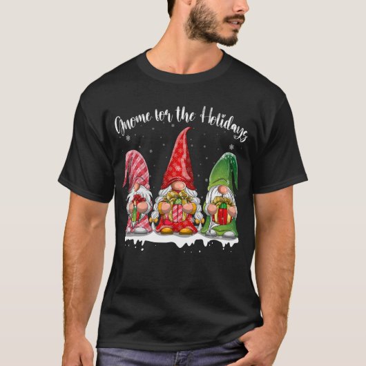 Niedlich Gnomes Frohe Weihnachten T-Shirt (Vorderseite)