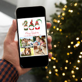 Niedlich Gnomes Frohe Weihnachts-Foto Feiertagskarte