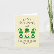 Niedlich Gnomes Green Happy St Patrick's Day Famil