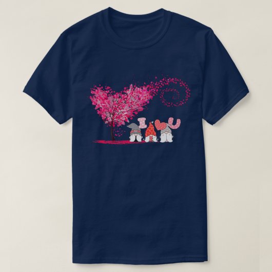 Niedlich Gnomes Liebe Herzlich Willkommen Valentin T-Shirt (Design vorne)
