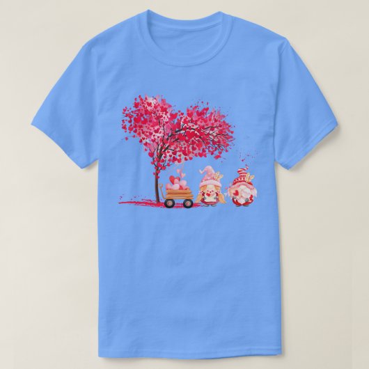 Niedlich Gnomes Liebe Herzlich Willkommen Valentin T-Shirt (Design vorne)