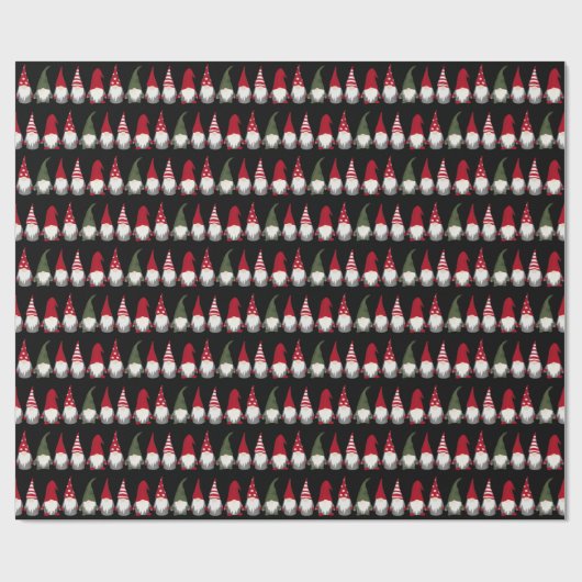 Niedlich Gnomes Muster Weihnachtsfeiertag Geschenkpapier (Flach)