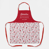 Niedlich Gnomes Mustername Weihnachten Schürze (Vorderseite)