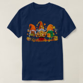 Niedlich Gnomes Pumpkin Fall Saison Herbst glückli T-Shirt (Design vorne)
