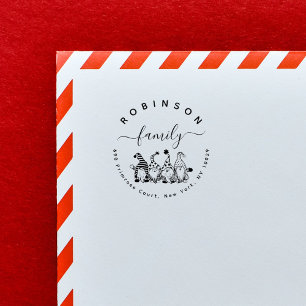 Niedlich Gnomes Rücksendeadresse Gummistempel