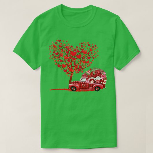 Niedlich Gnomes Valentinstag LKW Liebe Herz T-Shirt (Design vorne)