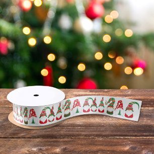 Niedlich Gnomes Weihnachten Satinband