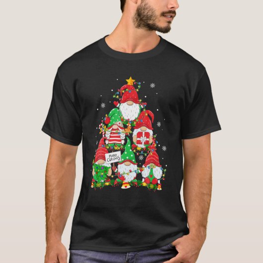 Niedlich Gnomes Weihnachtsfrauen Shirt Familie Gno (Vorderseite)