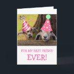 Niedlich Goat Best Friend Geburtstag Karte<br><div class="desc">Fun Card mit zwei besten Freunden in ihrem Party Hüte! Personalisieren Sie die Nachrichten und haben Sie Spaß damit. Foto ©Christine Greenspan</div>