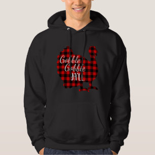 Niedlich Gobble Gobble Yall Ya'll Red Kariert Than Hoodie