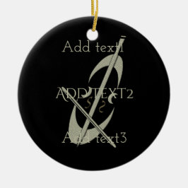 Niedlich Gold Cello Music Fan Keramikornament