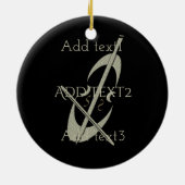 Niedlich Gold Cello Music Fan Keramikornament (Hinten)