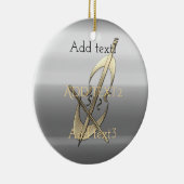 Niedlich Gold Cello Musiker Fan Keramik Ornament (Rechts)