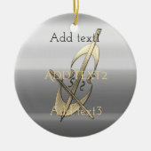 Niedlich Gold Cello Musiker Fan Keramik Ornament (Vorne)