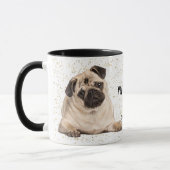 Niedlich Gold Confetti Mein Mops Tasse (Links)