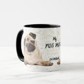 Niedlich Gold Confetti Mein Mops Tasse (Vorderseite Links)