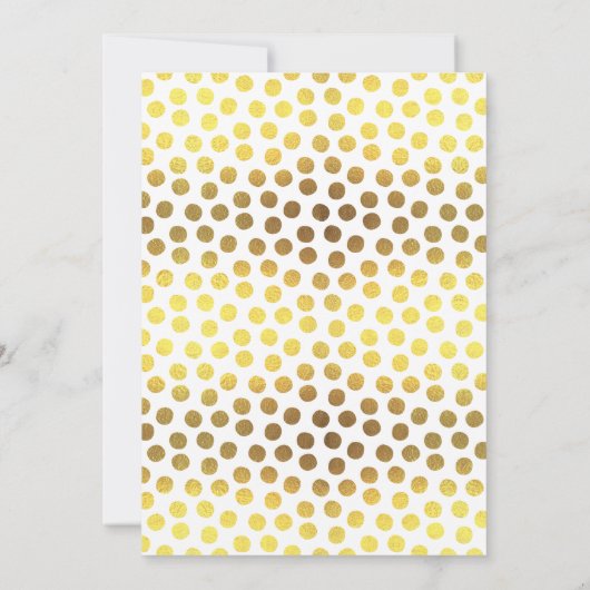 Niedlich Gold Confetti Vielen Dank für Ihr Hochzei Dankeskarte (Rückseite)