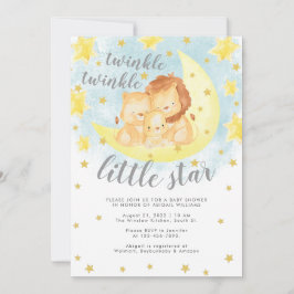 Niedlich Gold Glitzer Twinkle Little Star Baby Dus Einladung