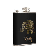 Niedlich Gold Paisley Elephant Flachmann (Rechts)