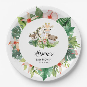 Niedlich Gold Safari-Freunde   Baby Shower Paper P Pappteller