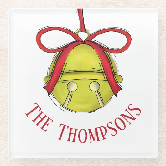 Niedlich Gold Whimsiday Weihnachten Custom Glasuntersetzer (Vorderseite)