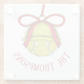 Niedlich Gold Whimsiday Weihnachten Custom Glasuntersetzer (Rückseite)