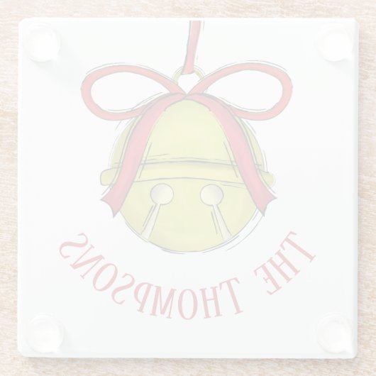 Niedlich Gold Whimsiday Weihnachten Custom Glasuntersetzer (Rückseite)