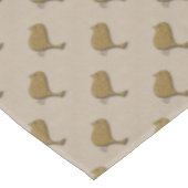 Niedlich Golden Bird Linen Textur Gemustert Tischdecke (Schrägansicht)