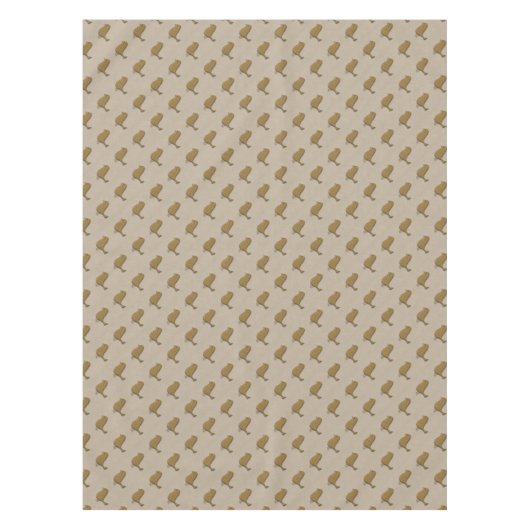 Niedlich Golden Bird Linen Textur Gemustert Tischdecke (Vorderseite)