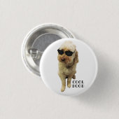 Niedlich Golden Doodle, Cool Button (Vorne & Hinten)