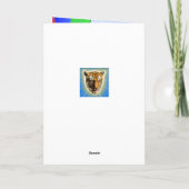 Niedlich Golden Festive Birthday Kitty Karte (Rückseite)