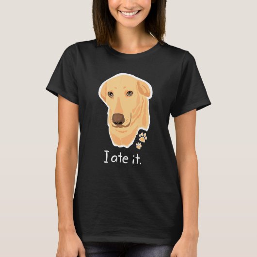 Niedlich Golden Gelbe Labrador Labrador Face Dog L T-Shirt (Vorderseite)