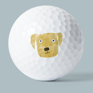 Niedlich Golden Labrador Retriever Dog Wasserfarbe Golfball