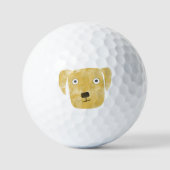 Niedlich Golden Labrador Retriever Dog Wasserfarbe Golfball (Vorderseite)
