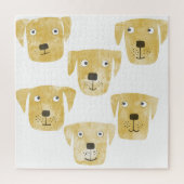 Niedlich Golden Labrador Retriever Dog Wasserfarbe Puzzle (Vertikal)